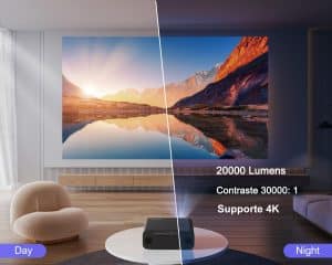 WiMiUS Vidéoprojecteur Full HD 1080P avec Technologie WiFi-6 et Bluetooth